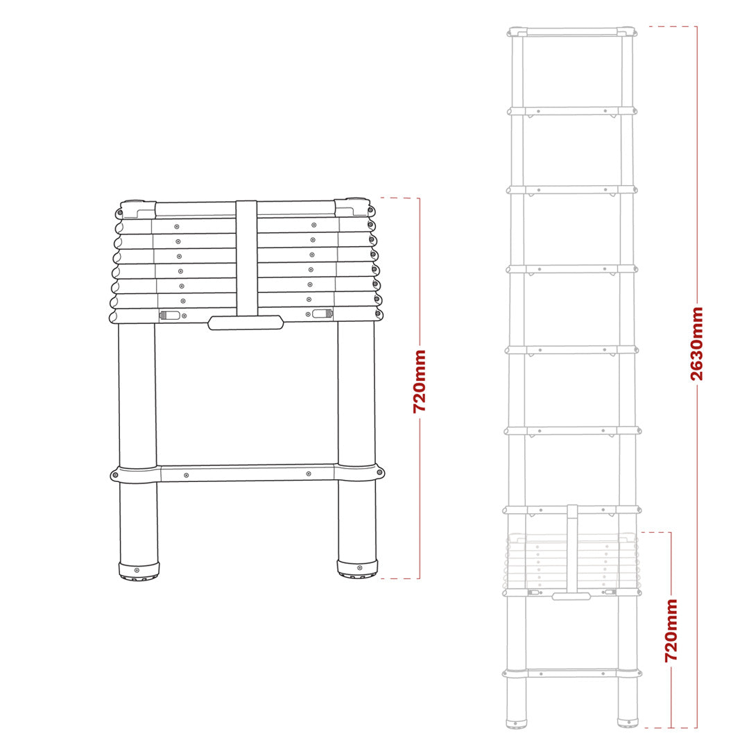 ATL09 measurements of telescopic ladder